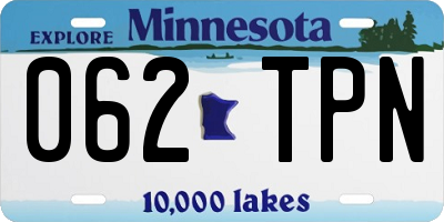 MN license plate 062TPN