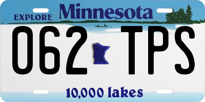 MN license plate 062TPS