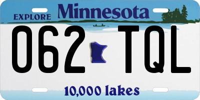 MN license plate 062TQL