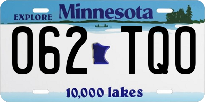 MN license plate 062TQO