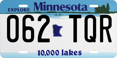 MN license plate 062TQR