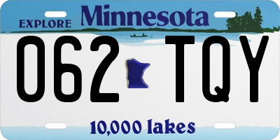 MN license plate 062TQY