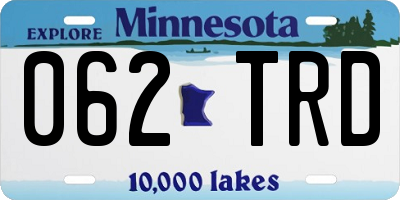 MN license plate 062TRD