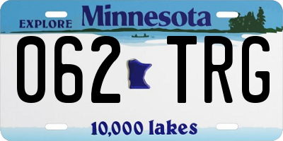 MN license plate 062TRG