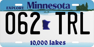 MN license plate 062TRL