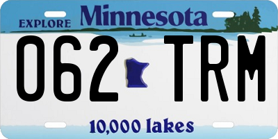 MN license plate 062TRM