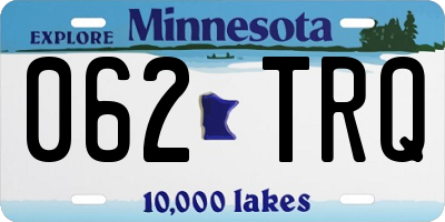 MN license plate 062TRQ
