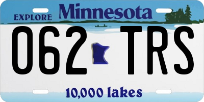 MN license plate 062TRS