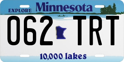 MN license plate 062TRT