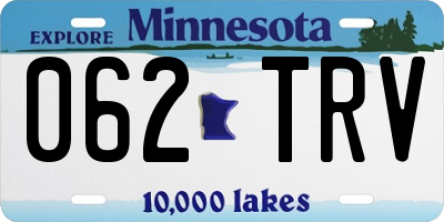 MN license plate 062TRV