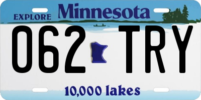 MN license plate 062TRY