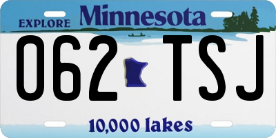 MN license plate 062TSJ