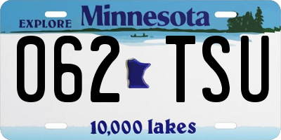 MN license plate 062TSU