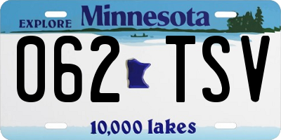 MN license plate 062TSV