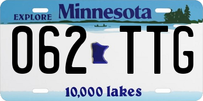 MN license plate 062TTG