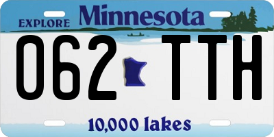 MN license plate 062TTH