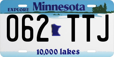 MN license plate 062TTJ