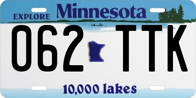 MN license plate 062TTK