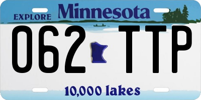 MN license plate 062TTP