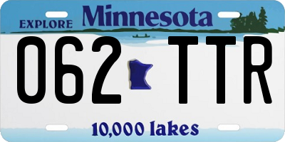MN license plate 062TTR