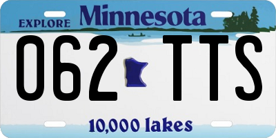 MN license plate 062TTS
