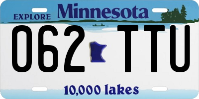 MN license plate 062TTU