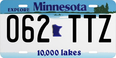 MN license plate 062TTZ