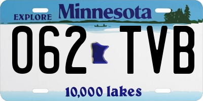 MN license plate 062TVB
