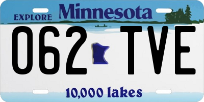 MN license plate 062TVE