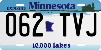 MN license plate 062TVJ