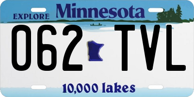 MN license plate 062TVL