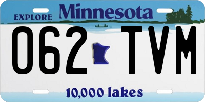 MN license plate 062TVM