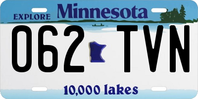 MN license plate 062TVN