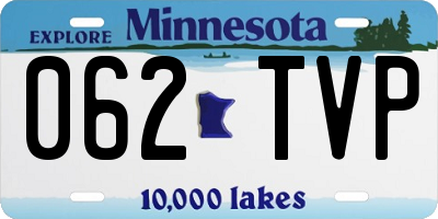 MN license plate 062TVP