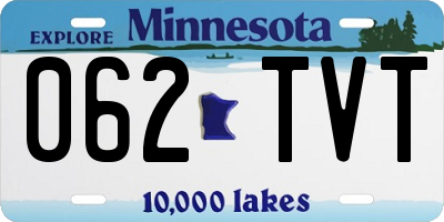 MN license plate 062TVT