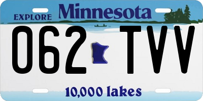 MN license plate 062TVV