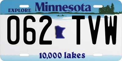 MN license plate 062TVW
