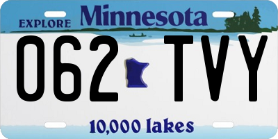 MN license plate 062TVY