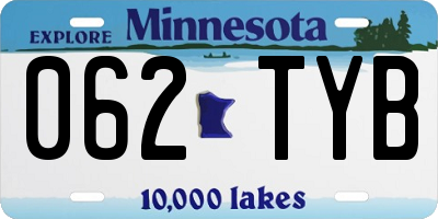 MN license plate 062TYB