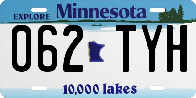 MN license plate 062TYH