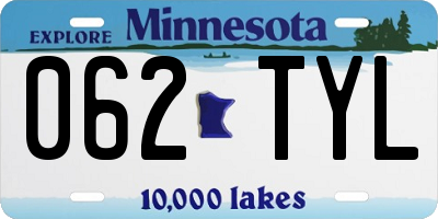 MN license plate 062TYL