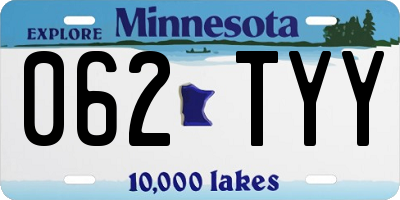 MN license plate 062TYY