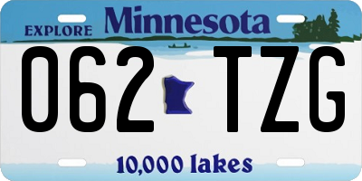 MN license plate 062TZG