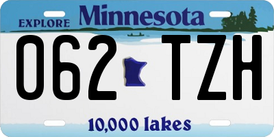 MN license plate 062TZH