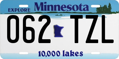 MN license plate 062TZL
