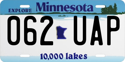 MN license plate 062UAP