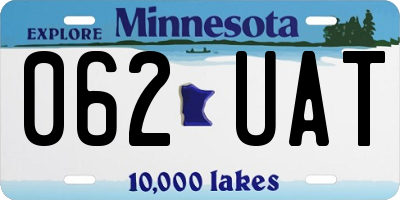 MN license plate 062UAT