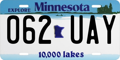 MN license plate 062UAY