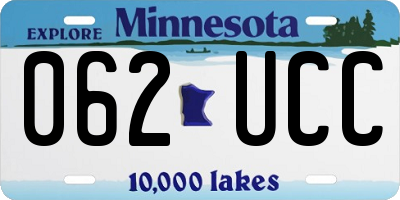 MN license plate 062UCC