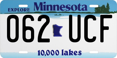 MN license plate 062UCF